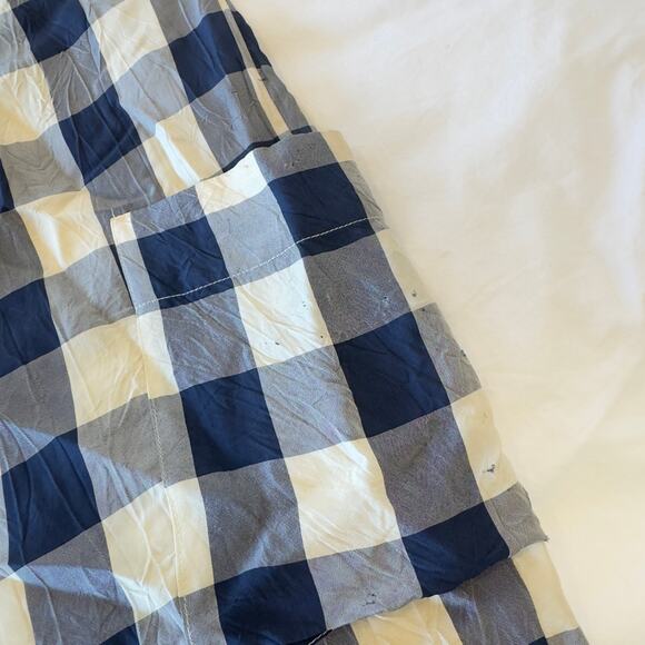 Stella McCartney Navy Plaid Silk Dress Size 40 - Picture 9 of 12